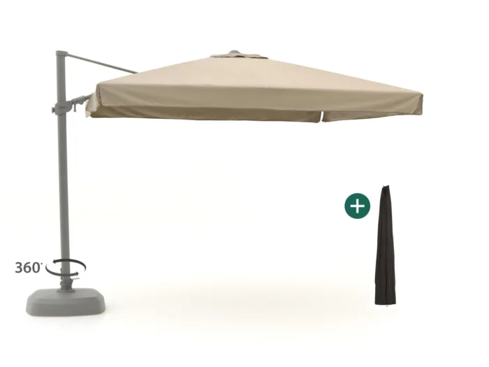 Shadowline Miami zweefparasol 300x300cm - Taupe