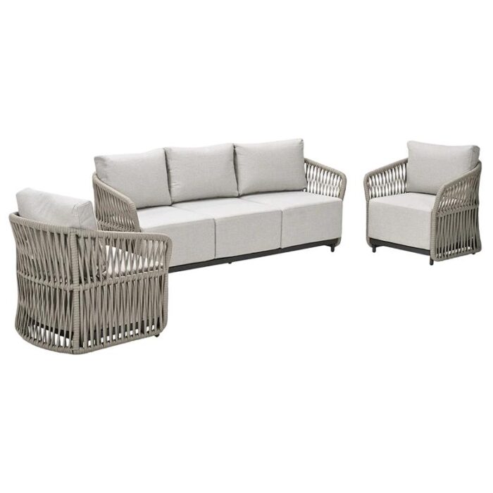 Garden impressions Normandie Loungeset Taupe/Vally Sand
