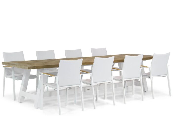 Lifestyle Garden Furniture Brandon/Florence 330 cm dining tuinset 9-delig – Wit