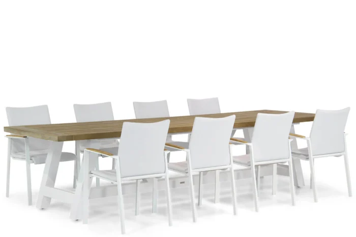 Lifestyle Garden Furniture Brandon/Florence 330 cm dining tuinset 9-delig - Wit