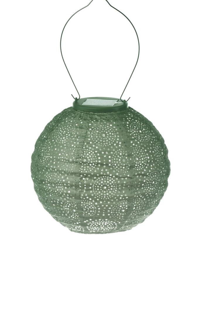 Lumiz Solar lampion rond occult 20 cm licht groen
