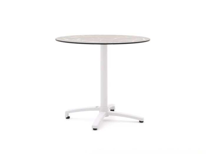 Bellagio tuinmeubelen Bellagio Canzo klaptafel ø80cm (h:73cm) Laagste prijsgarantie! – Wit