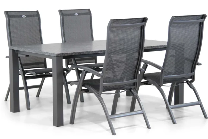 Hartman Summerland/Munster 180 cm dining tuinset 5-delig - Grijs-antraciet