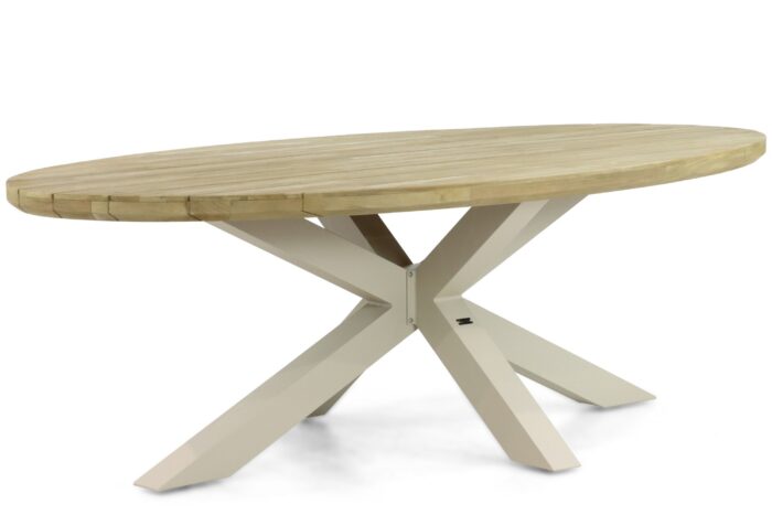 Santika Furniture Diogo dining tuintafel 240 x 120 cm – Taupe-naturel-bruin