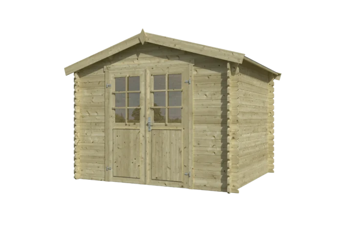 Outdoor life Blokhut Norah 275x230 Olijfgroen Geimpregneerd - hout