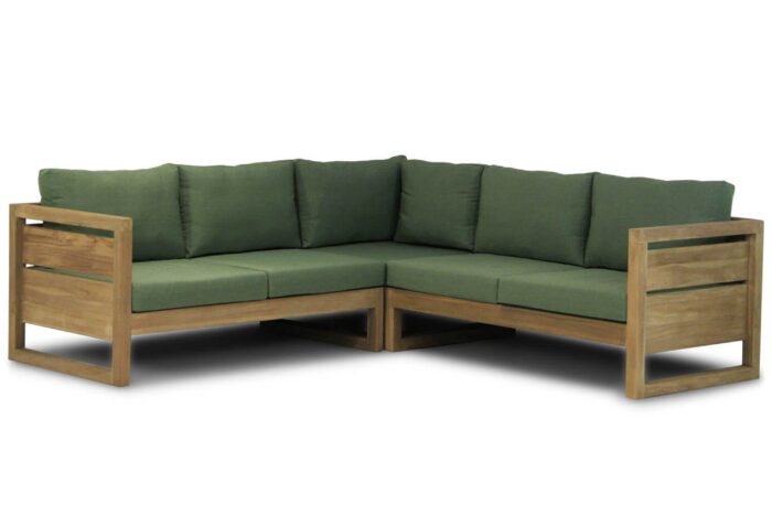 Garden Collections Richmond hoek loungeset 3-delig – Old teak greywash
