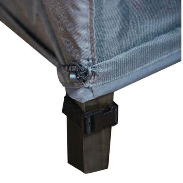Eurotrail Zitgroephoes rechthoek Cantonic 250x175x100 cm grijs
