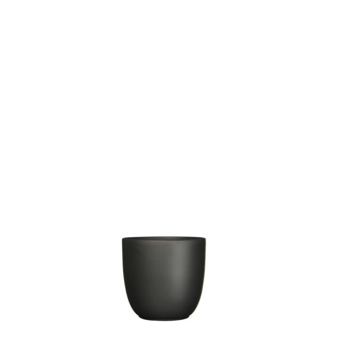 Mica decorations Bloempot Pot rond es/9 tusca 9 x 10 cm zwart mat Mica