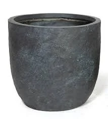 Mcollections Bloempot Utah egg pot graphite d25h25 Fiberclay clayfibre - grijs