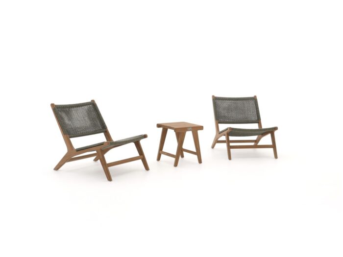 Bellagio tuinmeubelen + 10% kassakorting | Bellagio Elcito lounge balkonset 3-delig – Bruin
