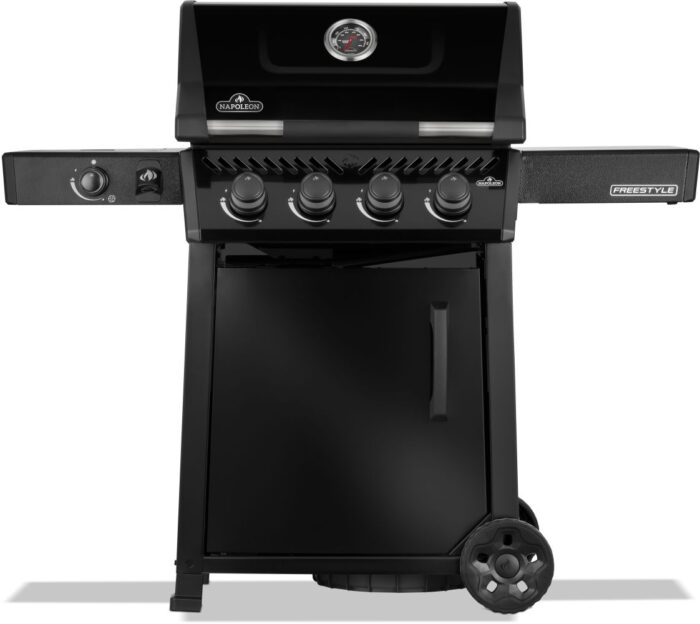 Napoleon grills Freestyle 425 barbecue 4 hoofdbranders zijbrander en deur zwart