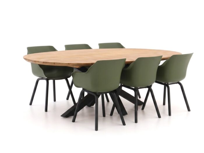 Hartman tuinmeubelen Sophie Element/Stephanie 240cm dining tuinset 7-delig – Groen