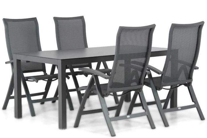 Presto Lucardo/Madras 180 cm dining tuinset 5-delig - Grijs-antraciet