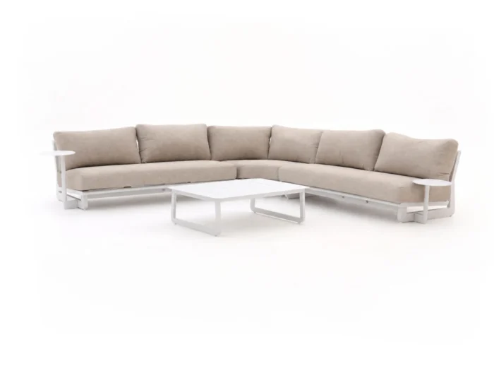 Bellagio tuinmeubelen Bertinoro hoek loungeset 4-delig - Wit