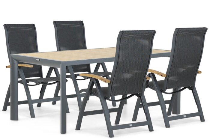 Presto Tarenta/Borello 180 cm dining tuinset 5-delig – Grijs-antraciet