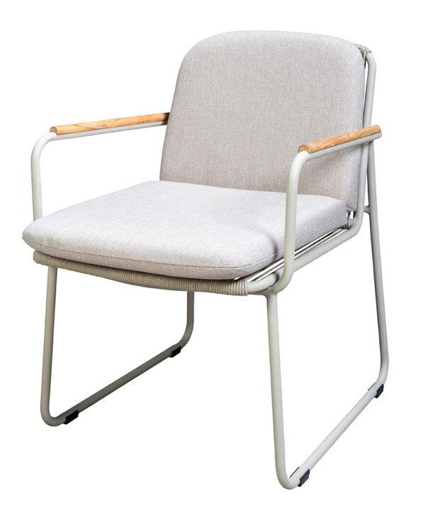 Yoi Serra dining chair aluminium salix rope salix/flax beige AW