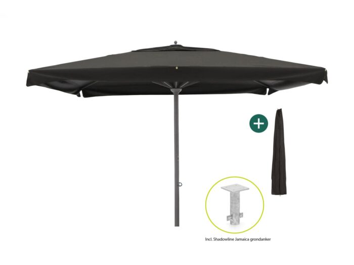 Shadowline Java parasol 400x400cm Laagste prijsgarantie! – Grijs