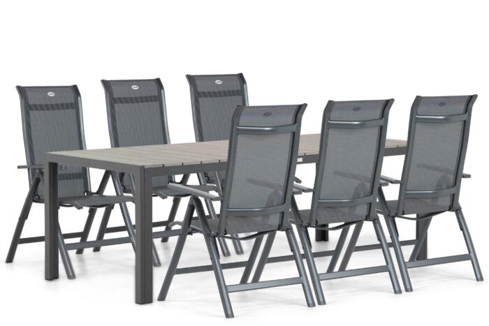 Hartman Alice/Young 217 cm dining tuinset 7-delig – Grijs-antraciet