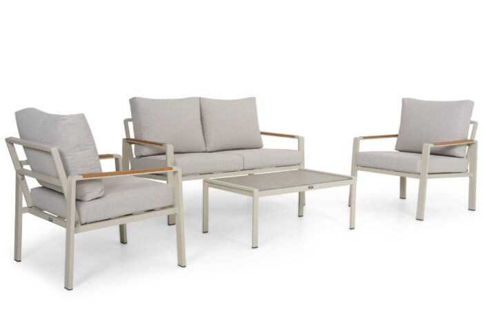Domani Furniture Leaf stoel-bank loungeset 4 delig – Zand/Beige