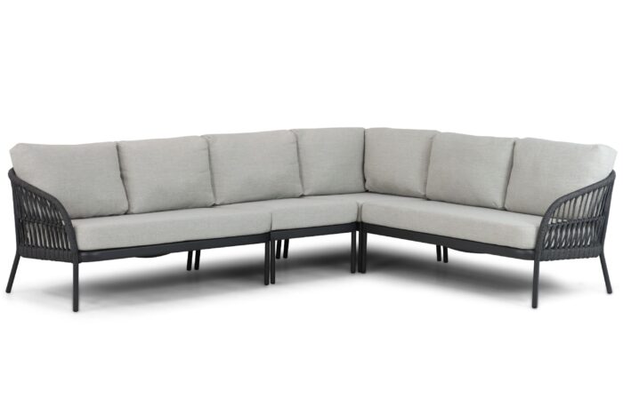 Coco Puerto hoek loungeset 4-delig – Grijs-antraciet