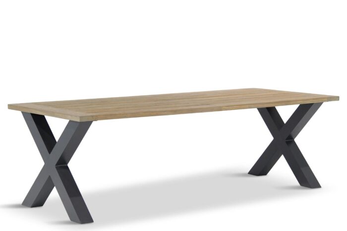 Lifestyle Garden Furniture Cardiff dining tuintafel 240 x 100 cm – Grijs-antraciet