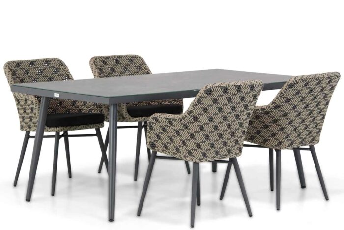 Lifestyle Garden Furniture Crossway/Sophia 180 cm dining tuinset 5-delig – Grijs-antraciet