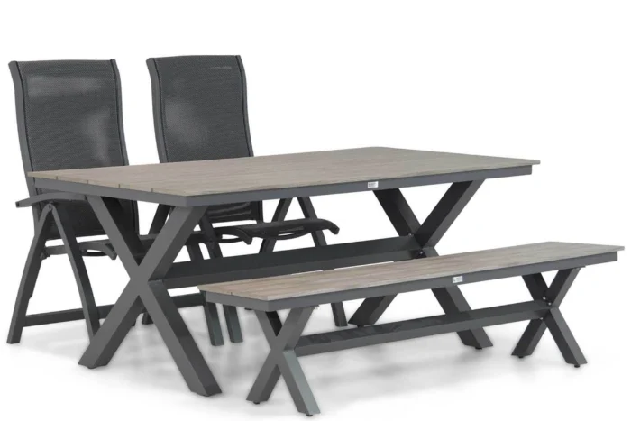 Presto Tarenta/Forest 180 cm dining tuinset 4-delig - Grijs-antraciet