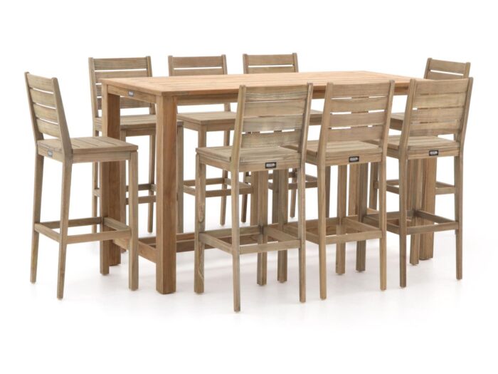 ROUGH Furniture ROUGH-S/ROUGH-X 180cm barset 9-delig Laagste prijsgarantie! – Bruin