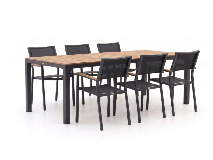 Bellagio tuinmeubelen Roma/Fidenza 220cm dining tuinset 7-delig stapelbaar