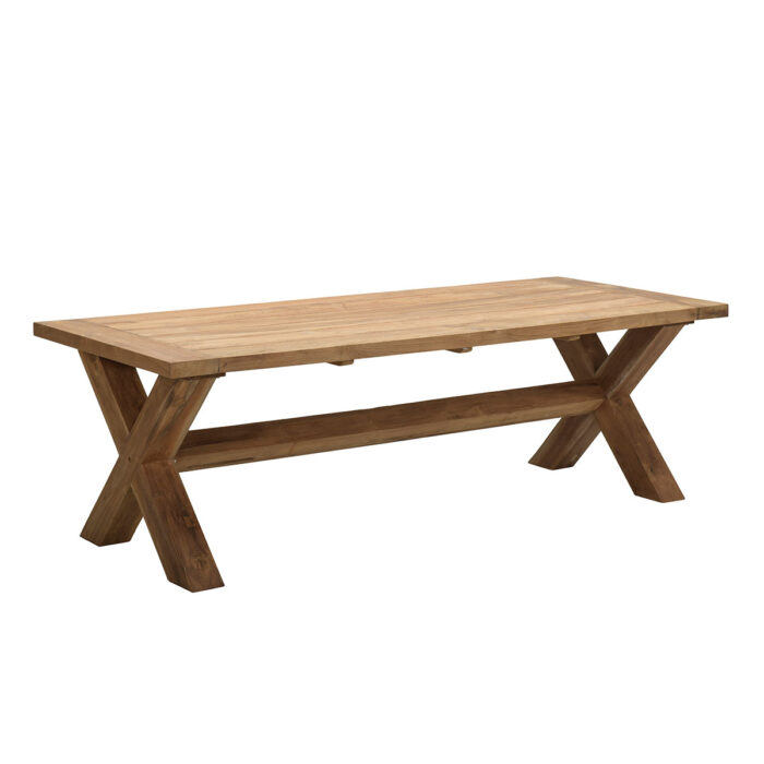Garden impressions Colombia Tafel 240X100X77cm Natural Teak Legs 12X12cm – hout