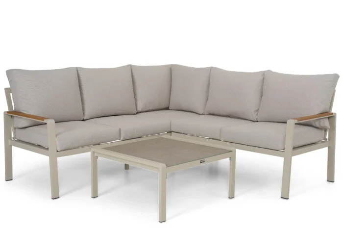 Domani Furniture Leaf hoek loungeset 3-delig - Taupe-naturel-bruin
