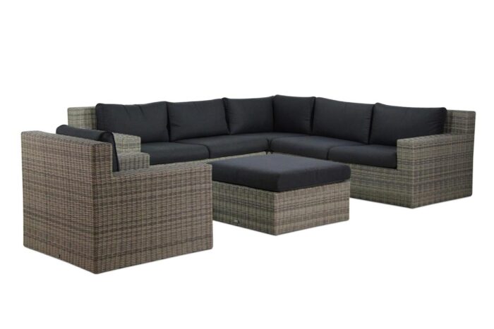 Garden Collections Amico hoek loungeset 5-delig – Grijs-antraciet