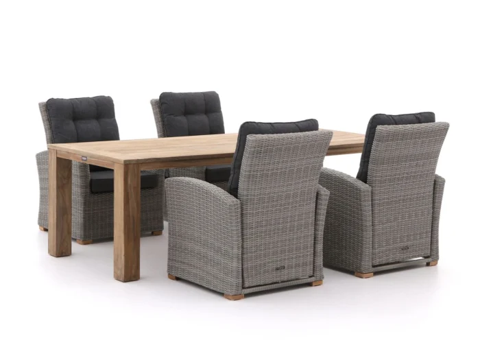 Intenso Furniture Mazzano/ROUGH-X 240cm lounge-dining tuinset 5-delig verstelbaar - Bruin