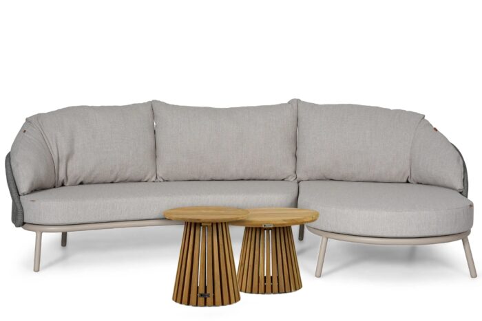 Santika Furniture Pebble/Fungo 45/55 cm organisch loungeset 4-delig – Zand/Beige