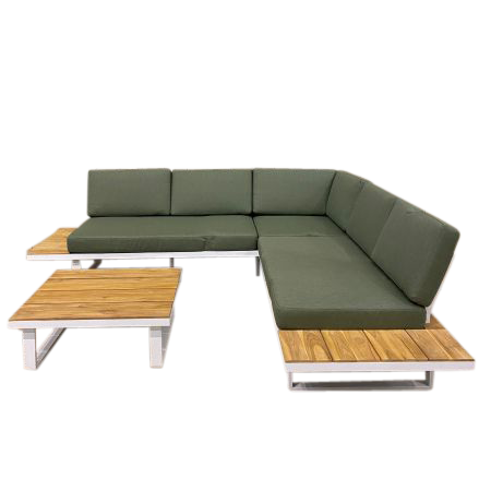 Eurofleur aanbieding Dilos loungeset wit hoekset L253 x B253 cm
