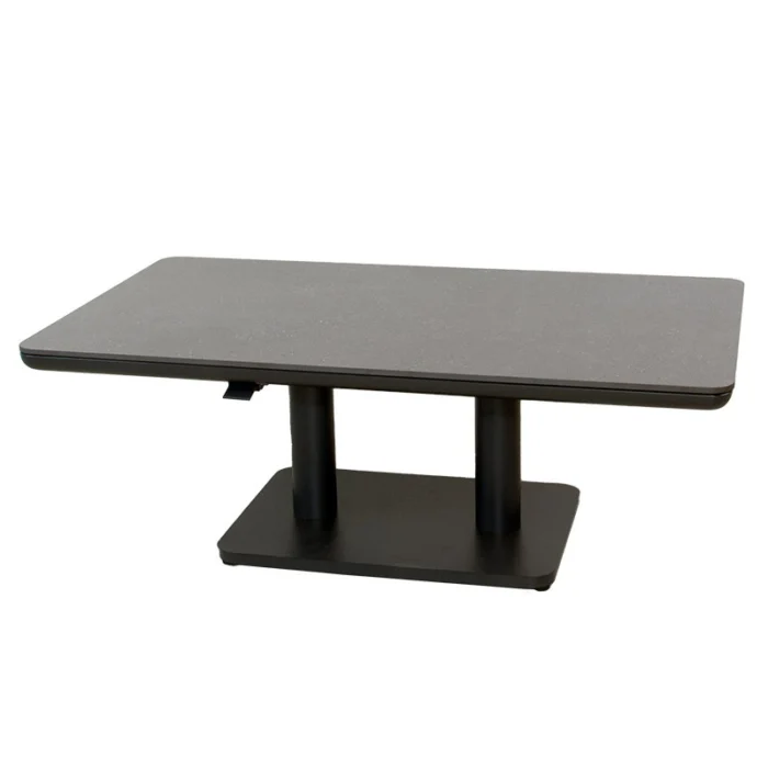 Oosterik home Sedalia verstelbare lounge tafel grey B 140 x D 80 x H 51 72 cm