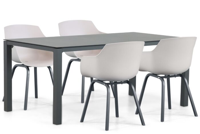 Lifestyle Garden Furniture Salina/Mateo 180 cm dining tuinset 5-delig – Taupe-naturel-bruin