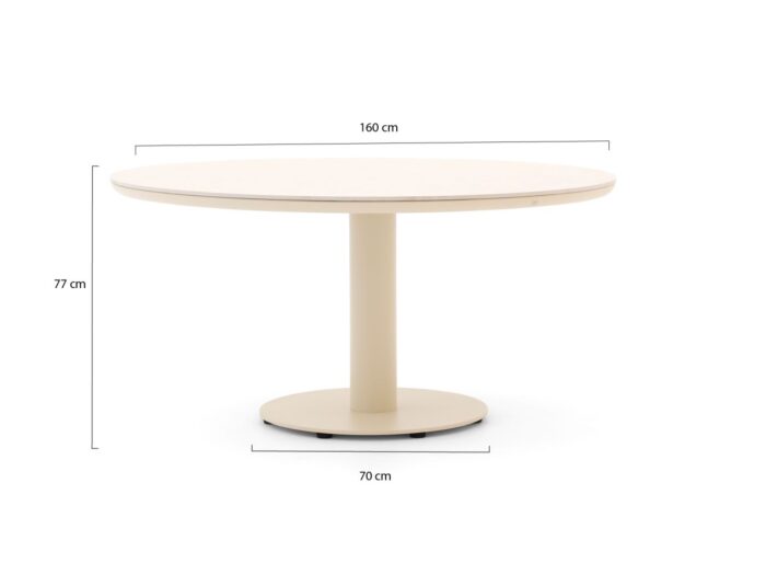 Apple Bee Melville dining tuintafel ø 160cm Laagste prijsgarantie! – Wit