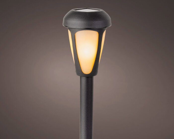 Decoris Solar stake light dia7-H24.2cm black – zwart