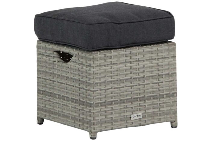 Garden Collections Sheffield side chair met kussen – Grijs-antraciet