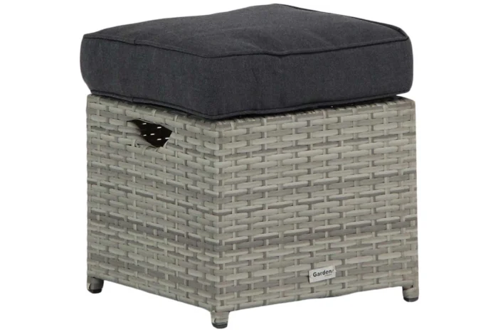 Garden Collections Sheffield side chair met kussen - Grijs-antraciet