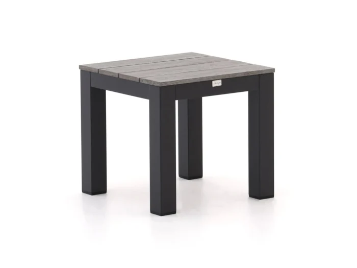 Bellagio tuinmeubelen Fidenza bijzet tuintafel 46x46x42cm - Grijs