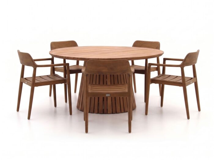 Bellagio tuinmeubelen Balba/Santa Severina ø150cm dining tuinset 6-delig stapelbaar