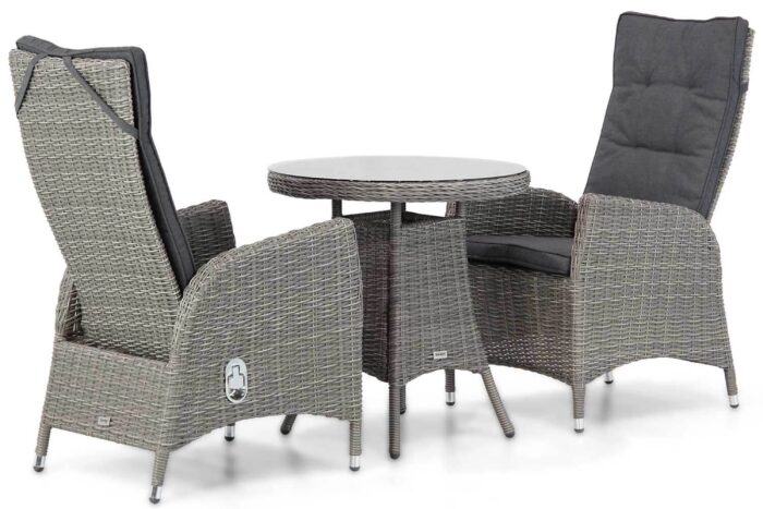 Garden Collections Lincoln/Bolton 70 cm dining tuinset 3-delig – Grijs-antraciet