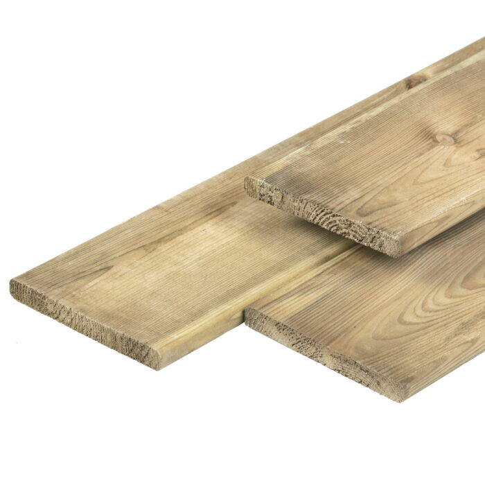Tuindeco Midden-Europees grenen tuinplank gedroogd, groen geimpregneerd, geschaafd 4rh 1,7 x 14,0 x 180 cm