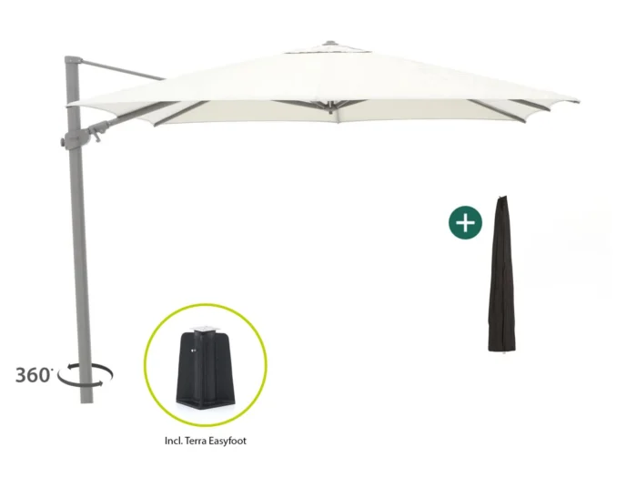Shadowline Austin zweefparasol 300x300cm - Wit