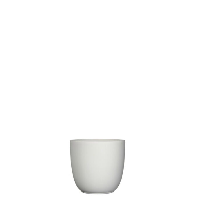 Mica decorations Bloempot Pot rond es/10.5 tusca 11 x 12 cm wit mat Mica
