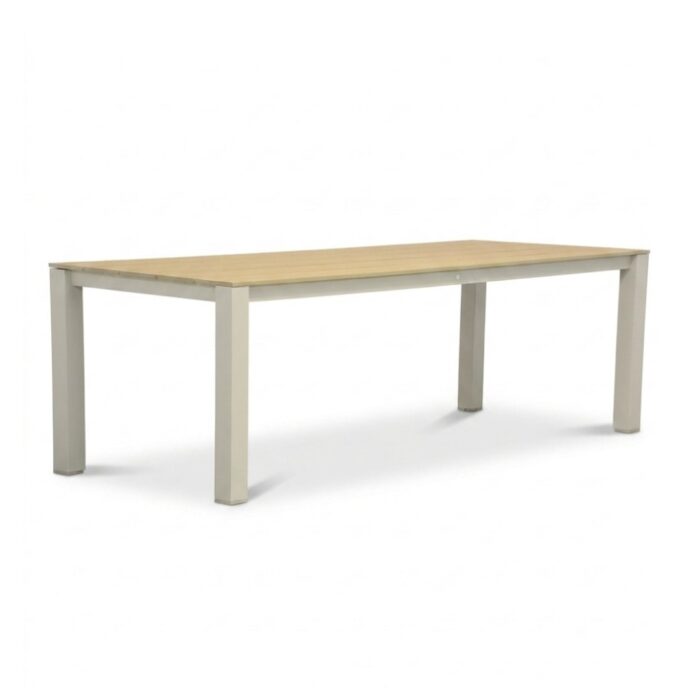 LUX outdoor living Manhattan dining tuintafel 6 personen | polywood + aluminium | Natural Wood/beige | 240cm