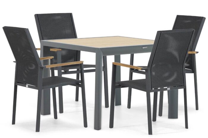 Presto Ricadi/Borello 100 cm dining tuinset 5-delig – Grijs-antraciet