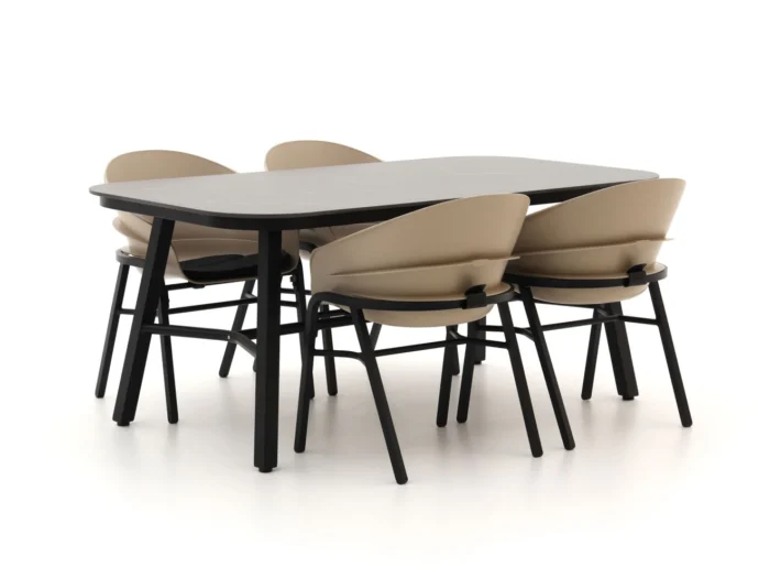 Hartman tuinmeubelen Tubb dining tuinset 185cm 5-delig verstelbaar - Grijs
